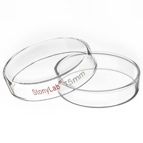 stonylab Glass Petri Dish, 60x15 mm Autoclavable Borosilicate Glass Cell Culture Dish Petri Dish with Clear Lid for Laboratory