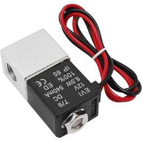 Saihisday 1/4" Electric Air Water Solenoid Valve DC 12V 2 Way Normally Closed Solenoid Valve