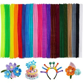 Ainiv 200PCS Pipe Cleaners for Craft, 30cm Green Crafting Pipe Cleaners, Fuzzy Sticks Craft Supplies, Chenille Stems for DIY, Arts & Crafts for Christmas Tree Creative Handmade DIY Decoration