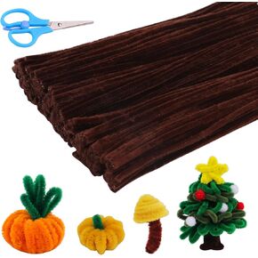 LUNARM 280 PCS Pipe Cleaners, Pipe Cleaners Crafts with Scissors Chenille Stems for Art and Craft Projects, Pipe Cleaners Chenille Stems Creative DIY Decorations (Dark Green) in Kuwait