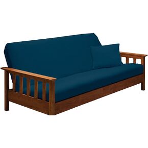 Madison Stretch Jersey Futon Slipcover Colbalt, Cobalt Blue