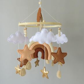 Neutral Boho Rainbow Baby Mobile for Crib Mobile Nursery DéCor
