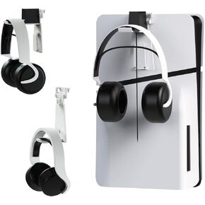 JOYTORN Headset Stand Compatible with Playstation 5 Headset/Pulse Elite Headset(Support Charging Dock),Hanger for PS5 Headphone Stay Orgnazied on PS5 Console/Wall/Desk-White in Kuwait