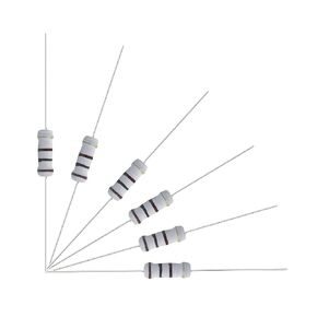 FOCMKEAS 50 PCS 1K Ohm Resistor Axial Lead, 1W 5% Tolerance Metal Oxide Film Resistor, Flame Proof for DIY Electronic, Audio-Video Projects