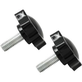 Jiozermi 2 PCS M8 x 20mm Thread Black Star Hand Knob, Replacement Star Hand Knob Tightening Screw