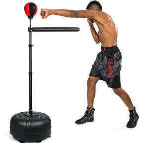 VEOCORE Boxing Bar, Boxing Speed Trainer Boxing Spinning Bar with Punching Bag, Boxing Training Traget Reflex Speed Bag for Adult, Teen - Black & Red in Kuwait