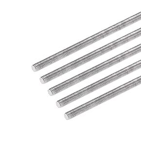 uxcell 5Pcs M3 x 500mm Fully Threaded Rod 304 Stainless Steel Right Hand Threads