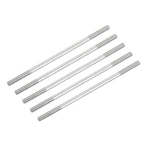 METALLIXITY Double Ended Stud Screws (M6 Thread 100mm Length) 5pcs, 304 Stainless Steel Dual Threaded Rod Bolts - for House Maintenance