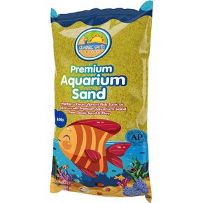 CLASSIC SAND & PLAY Natural Aquarium Sand for Freshwater and Saltwater Tanks, 20 lb. Bag, Improves Filter Life and Filtration Process, Pre-Washed Fine Sand, Natural
