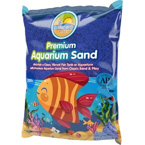 CLASSIC SAND & PLAY Natural Aquarium Sand for Freshwater and Saltwater Tanks, 20 lb. Bag, Improves Filter Life and Filtration Process, Pre-Washed Fine Sand, Natural
