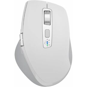 INFINMIND Wireless Computer Bluetooth Mouse with Smart Flying Scroll, Thumb Scroll Ergonomic Mice, Silent 3 Devices Mouse for Windows/Mac OS/Chrome/Linux/Android(White)