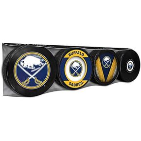 Buffalo Sabres Officially Licensed 4-Pack Hockey Puck Collection