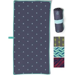 Acteon Large Microfiber Beach Towel, 64" x 30" Quick Dry Odor-Free Technology, Men & Women Fast Drying Absorbent Swim Towels for Swimmers, Sand, Pool, Travel, Hiking, Gym, Camping, Bath
