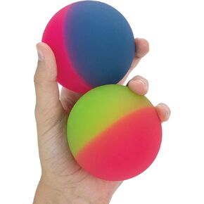 Entervending Bouncy Balls - Huge Rubber Balls for Kids (Pack of 2) - 3 Inches Jumbo ICY Bounce Balls - Large Bouncy Ball - Bouncy Balls Party Favors for Kids