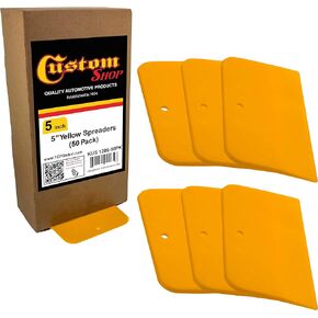 Custom Shop - 5 Inch Body Filler Spreaders for Automotive Body Fillers, Putties and Glazes - Easy, Precise, and Reusable Application - 50 Pack