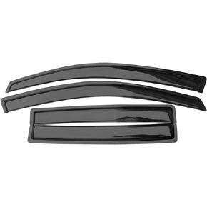 Window Visor Compatible with 2004-2016 Nissan Armada, Acrylic Unpainted Black Sun Rain Shade Guard Wind Vent Air Deflector by IKON MOTORSPORTS, 2005 2006 2007 2008 2009 2010 2011 2012 2013 2014 2015