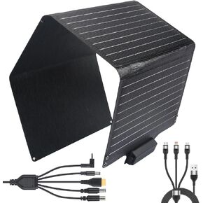 Soshine 40w Solar Panel,Foldable Solar Panel Charger with USB-A QC3.0,USB C & DC 18V Output for for Smartphones, Tablets, Small Power Station