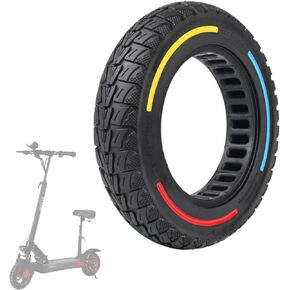 Felixstory 54-152 10X2 Solid Tire, 10 Inch Electric Scooter Wheels Replacement for Scooter i9s Swagtron Swagger 5 EVERCROSS EV10K PRO 10x2.125 Tubeless Front Rear Tyre, 50/75-6.1 Solid Rubber Tires