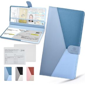 Car-Registration-and-Insurance-Holder,Car-Registration-Holder Leather Insurance and Registration Card Holder with Magnetic Closure Auto Car Document Holder Essential Vehicle Glove Box Organizer