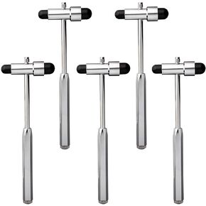 Novamedic Pack of 5 Dual Mallet-Type Neurological Reflex Hammer for Eliciting Muscle Stretch Reflexes, Cutaneous and Superficial Responses, Includes a Built-in-Brush, 7.5"