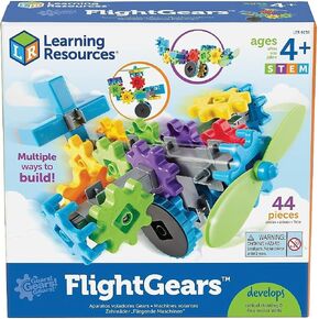 Learning Resources Gears! Gears! Gears! FlightGears, Assorted Colors, 44 Pieces/Set (LER9236)