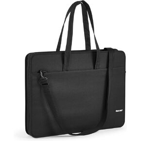 حقيبة محفظة فنية من IMAGE، مقاس 24 * 18 بوصة، حقيبة تخزين فنية سوداء، حقيبة لوحة رسم مقاومة للماء مع حزام كتف وإبزيم مخفي للأعمال الفنية والرسم والرسم in Kuwait