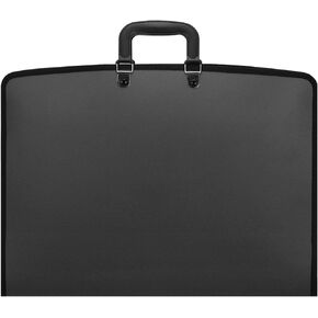 PATIKIL 11" x 17" Art Portfolio Case with Zipper, Portfolio Storage Bag Folder, Artist Carrying Case PP Material for Artist Storage Artwork Poster Painting Board, Black