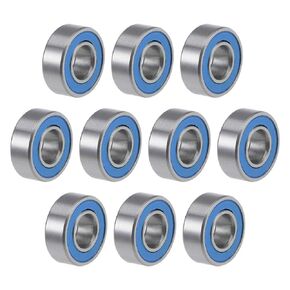 uxcell MR128-2RS Deep Groove Ball Bearings 8mm Inner Dia 12mm OD 3.5mm Bore Double Sealed Chrome Steel Blue Seal Z2 10pcs