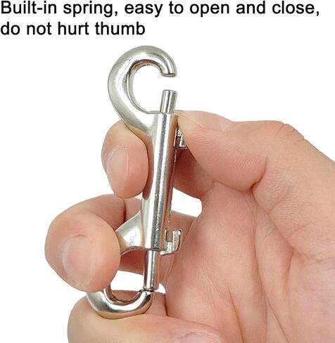 YuCool 2.72 بوصة خطاف ربط مزدوج النهاية، خطافات دوارة 2.83 بوصة، مشابك معدنية لسلسلة الخطاف، الأفضل للغوص/سلسلة الحيوانات الأليفة/سلسلة المفاتيح/العلم/خط الملابس in Kuwait