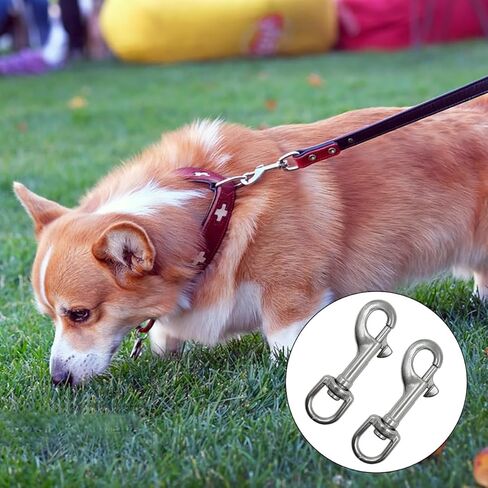 YuCool 2.72 بوصة خطاف ربط مزدوج النهاية، خطافات دوارة 2.83 بوصة، مشابك معدنية لسلسلة الخطاف، الأفضل للغوص/سلسلة الحيوانات الأليفة/سلسلة المفاتيح/العلم/خط الملابس in Kuwait