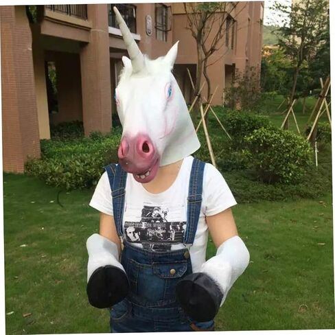 SHOWERORO 1 Pair Cosplay Gloves Role Play Outfits Stuffed Animal Clothes Halloween Costume Hooves Halloween Horse in Saudi Arabia