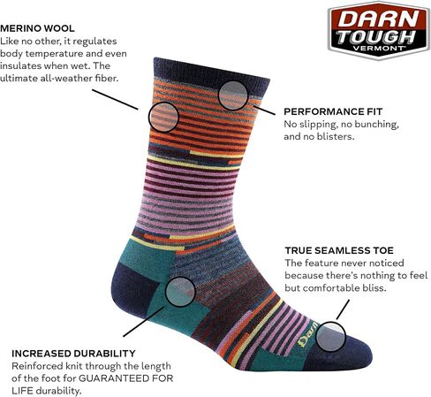 Darn Tough Women's Pixie Crew Lightweight Lifestyle Sock (Style 1692) - in Kuwait
