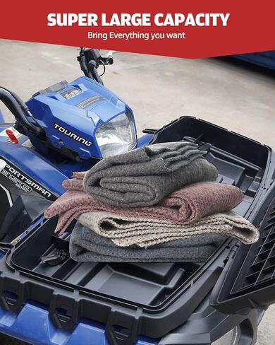 A & UTV PRO Lockable Front Cargo Storage Box, for 2009-2023 Polaris Sportsman Touring XP 1000 550 850,Waterproof 50 lb Capacity Lock & Ride Storage Bin Accessories,Replace OEM # 2877951 in Saudi Arabia
