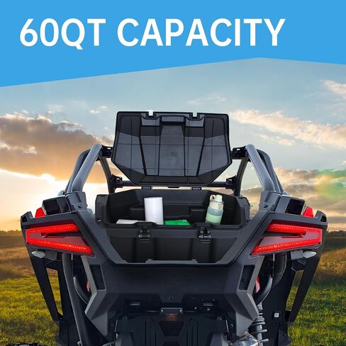 36 QT Rear Cargo Box Compatible with 2022-2024 Polaris RZR Pro R/Pro R 4 Accessories Water Resistant UTV Rear Cargo Tool Storage Box W/ 2 Lockable Latches Replacement for 2884236 in Saudi Arabia