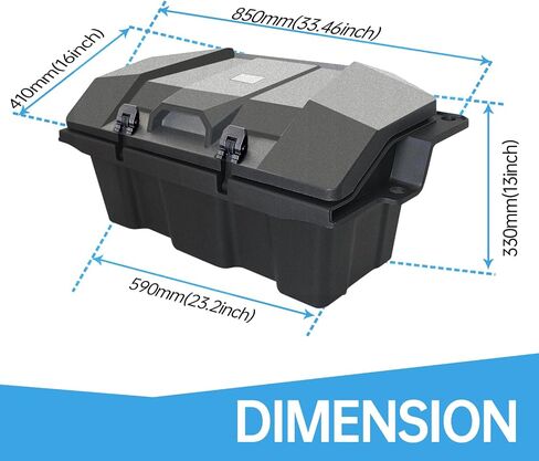 36 QT Rear Cargo Box Compatible with 2022-2024 Polaris RZR Pro R/Pro R 4 Accessories Water Resistant UTV Rear Cargo Tool Storage Box W/ 2 Lockable Latches Replacement for 2884236 in Saudi Arabia