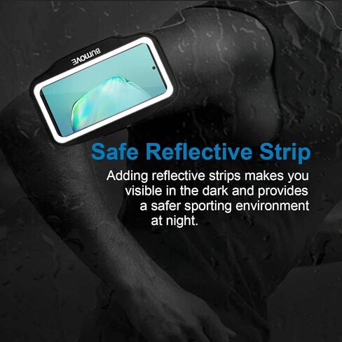 Note 20 Ultra، 20، 10+، 9، 8، حزام ذراع BUMOVE للجري في صالة الألعاب الرياضية، حامل ذراع للهاتف الخلوي لهاتف Samsung Galaxy Note 20 Ultra/20/10 Plus/9/8 (أسود) in Kuwait
