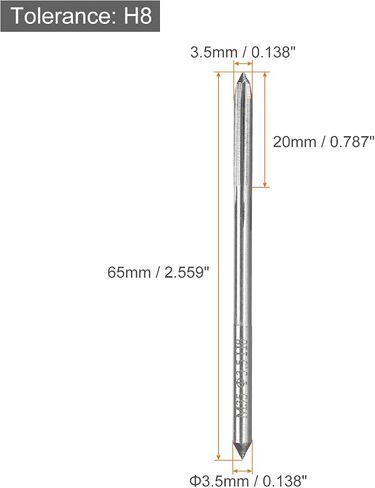 uxcell Chucking Reamers, 3.5mm H8 Metric Machine Reamer Drill Bit for Metal Wood Hole Reaming, Straight Flute M35 High Speed Steel Tool in Saudi Arabia