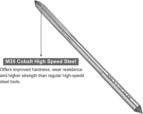 uxcell Chucking Reamers, 3.5mm H8 Metric Machine Reamer Drill Bit for Metal Wood Hole Reaming, Straight Flute M35 High Speed Steel Tool in Saudi Arabia