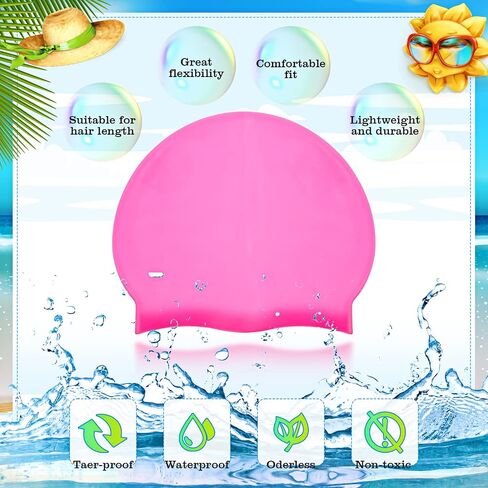 6 Pack Swim Goggles Hat for Adults Women with Nose Plug Earplug Waterproof Anti Fog Clear Stretchable Goggle Pack (Bright Style) in Saudi Arabia