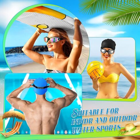 6 Pack Swim Goggles Hat for Adults Women with Nose Plug Earplug Waterproof Anti Fog Clear Stretchable Goggle Pack (Bright Style) in Saudi Arabia