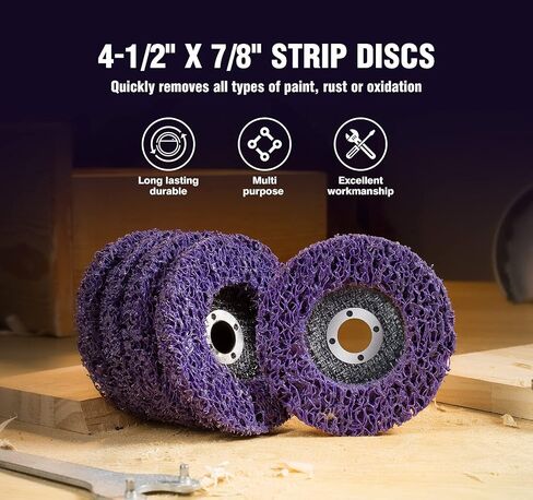 5PCS Strip Discs 5" x 7/8" Rust Remover Wheel Stripping Wheel Paint Removal Discs for Angle Grinder,Grinder Paint Remover in Saudi Arabia