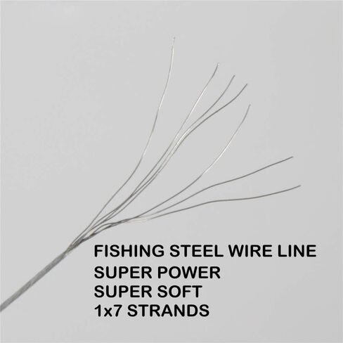 100 Metres 33 Pound 0.5mm Fishing Stee Wire Nylon Coated 1x7 Stainless Steel Leader Wire Super Soft Fishing Wire Lines in Kuwait