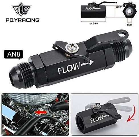 PQY AN10 Shut Off Valve Fitting 10AN-10AN Male Shut Off Valve Fuel Fitting in Saudi Arabia