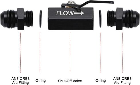 PQY AN10 Shut Off Valve Fitting 10AN-10AN Male Shut Off Valve Fuel Fitting in Saudi Arabia