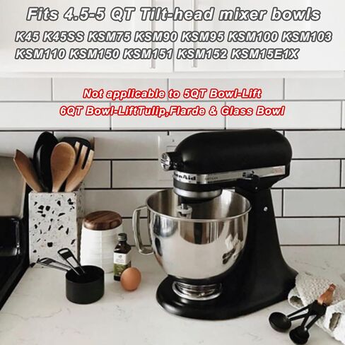 4.5/5 QT Flex Edge Beater لخلاطات حامل رأس إمالة كيتشن إيد، ومرفقات الخلاط مع حافة سيليكون مزدوجة لملحقات وملحقات مساعدة المطبخ in Saudi Arabia