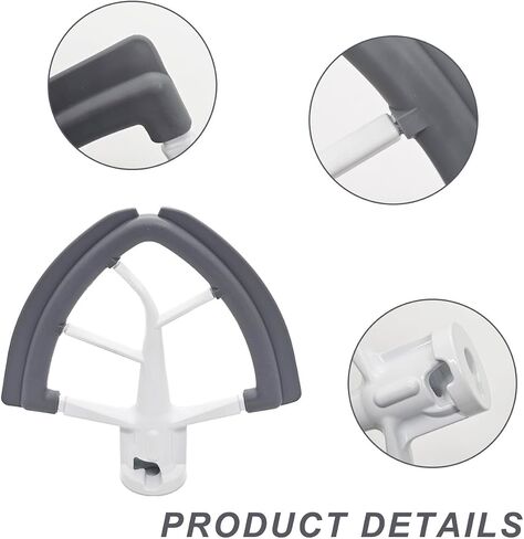 4.5/5 QT Flex Edge Beater لخلاطات حامل رأس إمالة كيتشن إيد، ومرفقات الخلاط مع حافة سيليكون مزدوجة لملحقات وملحقات مساعدة المطبخ in Saudi Arabia