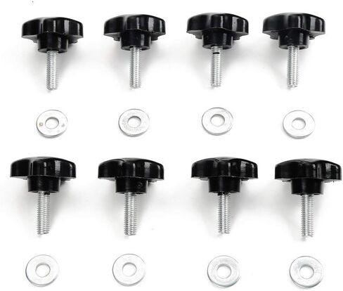 JeCar 8 Hardtop Quick Removal Bolts Thumb Screws & 8 D Ring Tie Down Anchors Compatible with Jeep Wrangler 2007-2023 JK JKU JL JLU Sports Sahara Rubicon X Unlimited 2 4 Door Accessories, Black in Saudi Arabia