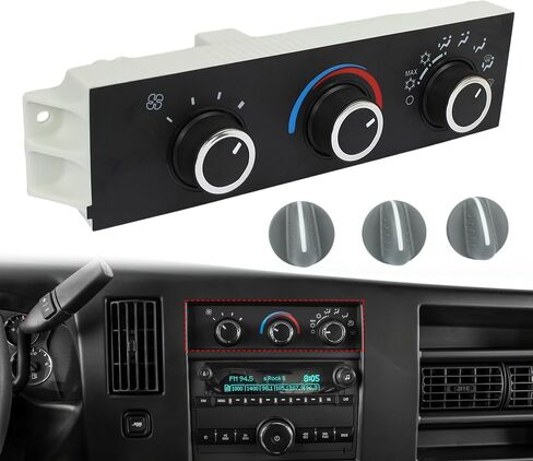 YzusGomumu 599-217 Front A/C Heater Climate Control Module Panel Switch Compatible with 1996-2020 Chevrolet Express 1500 2500 3500 4500 Kodiak GMC Savana Topkick Safari G3500 Replaces 15073274 in Saudi Arabia