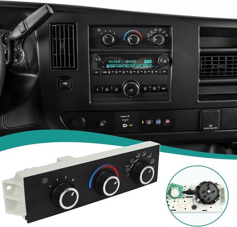 YzusGomumu 599-217 Front A/C Heater Climate Control Module Panel Switch Compatible with 1996-2020 Chevrolet Express 1500 2500 3500 4500 Kodiak GMC Savana Topkick Safari G3500 Replaces 15073274 in Saudi Arabia