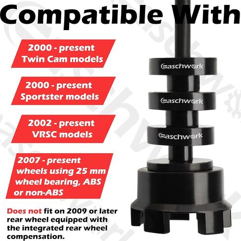 مجموعة أدوات سحب محمل العجلة من easchwork متوافقة مع الدراجات النارية Harley Davidson لمجموعة أدوات تثبيت المحامل 0.75 بوصة 1 بوصة 25 مم in Kuwait